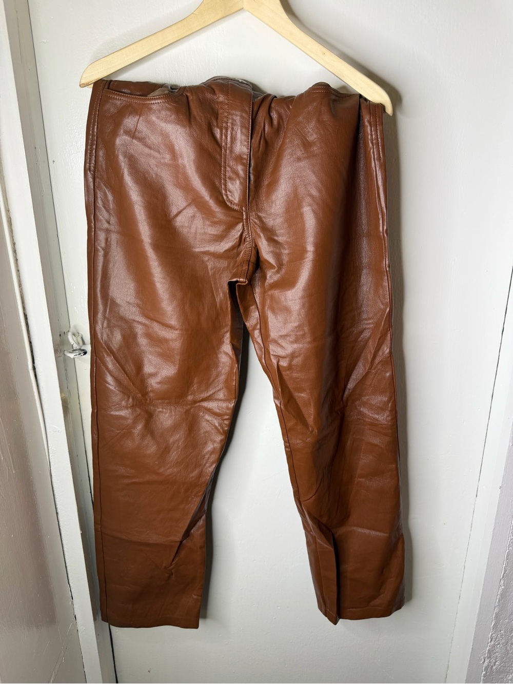 Wilfred Cognac Leather Trousers